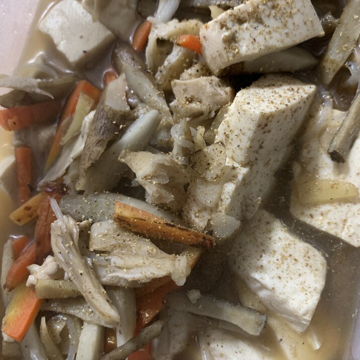 フライパンひとつで秋の根菜と胸肉舞茸の豆腐煮 レシピ 作り方 By かすお 楽天レシピ フライパンひとつで秋の根菜と胸肉舞茸の豆腐煮 レシピ 作り方 By かすお 楽天レシピ